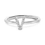 10K White Gold Diamond Accent Initial “A-Z” Ring-4 thumbnail 13