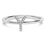 10K White Gold Diamond Accent Initial “A-Z” Ring-1 thumbnail 4