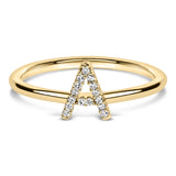 10K Yellow Gold Diamond Accent Initial “A-Z” Ring-5 thumbnail 17