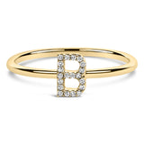 10K Yellow Gold Diamond Accent Initial “A-Z” Ring-6 thumbnail 19