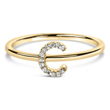10K Yellow Gold Diamond Accent Initial “A-Z” Ring-7 thumbnail 21