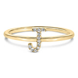10K Yellow Gold Diamond Accent Initial “A-Z” Ring-14 thumbnail 15