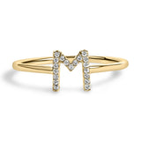 10K Yellow Gold Diamond Accent Initial “A-Z” Ring-17 thumbnail 22