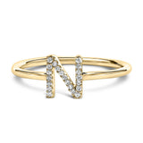 10K Yellow Gold Diamond Accent Initial “A-Z” Ring-18 thumbnail 24