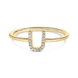 10K Yellow Gold Diamond Accent Initial “A-Z” Ring-25 thumbnail 16
