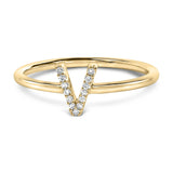 10K Yellow Gold Diamond Accent Initial “A-Z” Ring-4 thumbnail 14