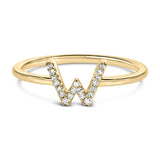 10K Yellow Gold Diamond Accent Initial “A-Z” Ring-3 thumbnail 11