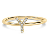 10K Yellow Gold Diamond Accent Initial “A-Z” Ring-1 thumbnail 5