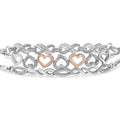 925 sterling silver 3 piece bolo bracelet set with diamond accent stones