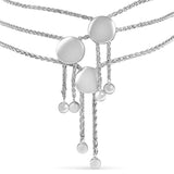 Sterling Silver Diamond Accent 3 Piece Adjustable Bolo Bracelet Set-1 thumbnail 2
