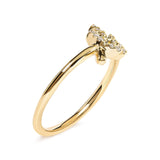 10K Yellow Gold 1/10 Cttw Diamond Leaf and Branch Ring (H-I Color, I1-I2 Clarity)-3 thumbnail 4