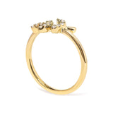 10K Yellow Gold 1/10 Cttw Diamond Leaf and Branch Ring (H-I Color, I1-I2 Clarity)-4 thumbnail 5