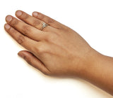 10K Yellow Gold 1/10 Cttw Diamond  Palm Tree Statement Ring (H-I Color, I1-I2 Clarity)-2 thumbnail 3