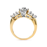 10K Yellow Gold 1.00 Cttw Diamond Starburst Ring Band (H-I Color, I1-I2 Clarity)-3 thumbnail 4