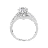 10K White Gold 1/2 cttw Diamond Cluster Ring (H-I Clarity, I2-I3 Color)-3 thumbnail 4