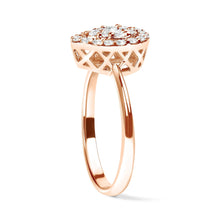 10K Rose Gold 3/8 Cttw Composite Diamond Pear Shaped Halo Promise Ring (I-J Color, I2-I3 Clarity)-3