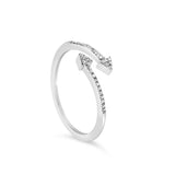 .925 Sterling Silver 1/5 Cttw Diamond Double Arrowhead Open Ring (I-J Color, I2-I3 Clarity)-3 thumbnail 4