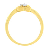 14KT Yellow Gold 1/20 ctw. Dual Heart Diamond Ring (K-L, I1-I2)-3 thumbnail 4