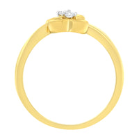 14KT Yellow Gold 1/20 ctw. Dual Heart Diamond Ring (K-L, I1-I2)