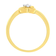 14KT Yellow Gold 1/20 ctw. Dual Heart Diamond Ring (K-L, I1-I2)-3