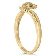 14K Yellow Gold Plated .925 Sterling Silver Diamond Accent Filigree Heart Promise Ring (I-J Color, I3 Clarity)-3