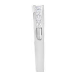 IGI Certified 1/2 Cttw Princess Cut Diamond 18K White Gold Channel Set Half Eternity Style Wedding Band Ring (H-I Color, SI2-I1 Clarity)-3 thumbnail 4