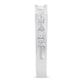 Women's 18K White Gold Princess Cut Diamond Band Ring (1 Cttw, G-H Color, SI1-SI2 Clarity)-3 thumbnail 4