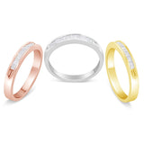10K Yellow, White and Rose Gold over .925 Sterling Silver 5/8 Cttw Diamond Channel-Set Stackable Band Ring Set (H-I Color, I1-I2 Clarity)-3 thumbnail 4