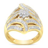 10K Yellow Gold Diamond Ring (1 Cttw, I-J Color, I2-I3 Clarity)-3 thumbnail 4