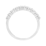 .925 Sterling Silver 1/2 cttw Shared Prong-Set Brilliant Round-Cut Diamond 11 Stone Band Ring (I-J Color, SI2-I1 Clarity)-3 thumbnail 4