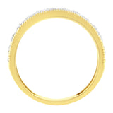 IGI Certified 1/2 Cttw Diamond 10K Yellow Gold Prong Set Beaded Milgrain Band Style Ring (J-K Color, I2-I3 Clarity)-3 thumbnail 4