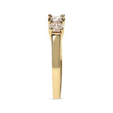 10K Yellow Gold 1.00 Cttw Champagne Diamond 3-Stone Band Ring (J-K Color, I1-I2 Clarity)-3 thumbnail 4