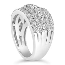 .925 Sterling Silver 2.00 Carat Lab Grown Diamond Multi Row Band Ring-3