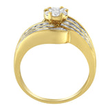 14K Yellow Gold Diamond Cocktail Bypass Ring (1 1/2 Cttw, H-I Color, SI2-I1 Clarity)-3 thumbnail 4