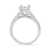 14K White Gold 1 1/5 Cttw 4-Prong Set Princess Diamond Classic Engagement Ring (I1-I2 Color, H-I Clarity) Ring