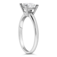 14K White Gold 1.0 Cttw Princess Lab-Grown Diamond Solitaire Engagement  Ring (F-G Color, VS1-VS2 Clarity)