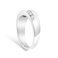Men's.925 Sterling Silver 1/2 Cttw Diamond 9 Stone Band Ring