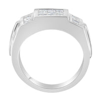 Men's 14K White Gold Diamond Cluster Ring (2 cttw, G-H Color, SI1-SI2 Clarity)