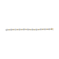 10k Two-Toned Gold 2.00 Cttw Channel Set Baguette-Diamond Weave and  