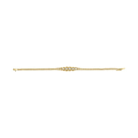 10K Yellow Gold 1/4 Cttw Round-Cut Diamond Basket Weave Rope Chain Style 7