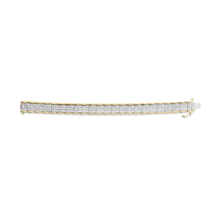 10K Yellow Gold 5.00 Cttw Round-Cut Diamond Link 7
