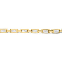 14K Yellow Gold Princess-Cut Diamond Links of Love Bracelet (2.00 cttw, H-I Color, SI2-I1 Clarity)