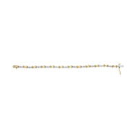 10K Two-Tone Gold 1/2 Cttw Diamond Alternating 3 Stone and X-Link 7
