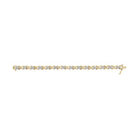 10k Yellow Gold 2.00 Cttw Diamond Cluster and Alternating 