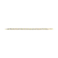 10K Yellow Gold 1.00 Cttw Diamond 5 Stone Floral Cluster and 