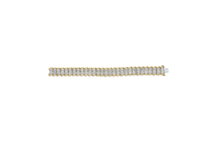 10K Yellow Gold 4.00 Cttw Pave Diamond Classic Link 7