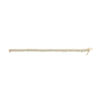 10K Yellow Gold 3 cttw Round-Cut Diamond Spiral Link 7.50
