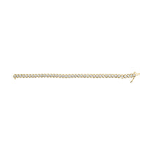 10K Yellow Gold 3 cttw Round-Cut Diamond Spiral Link 7.50" Bracelet (I-J Color, I1-I2 Clarity)-3