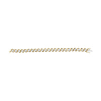 10K Yellow Gold 4.00 Cttw Round-Cut Diamond Floral Link 7.5