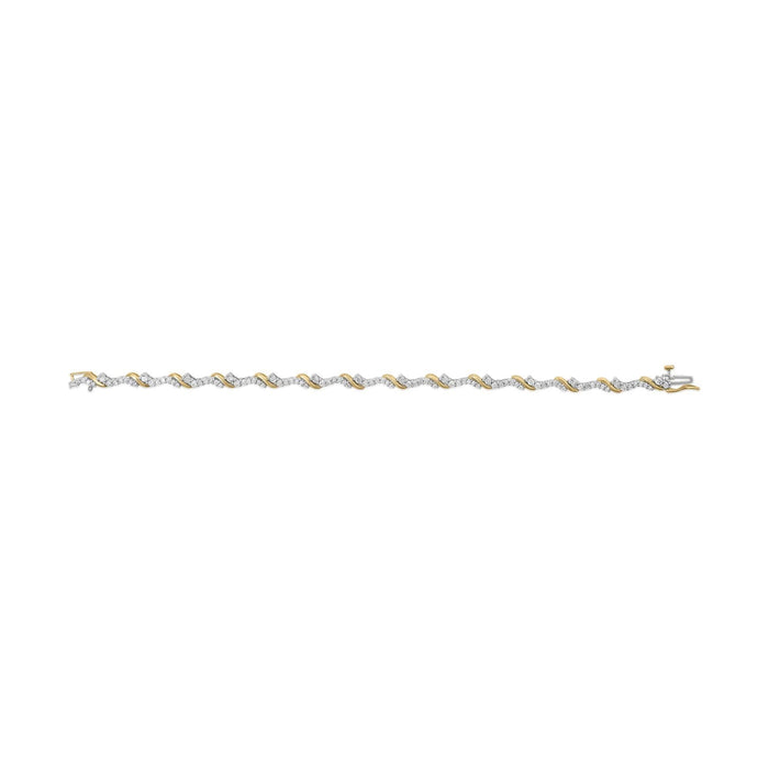10K Yellow and White Gold 2.00 Cttw Diamond 